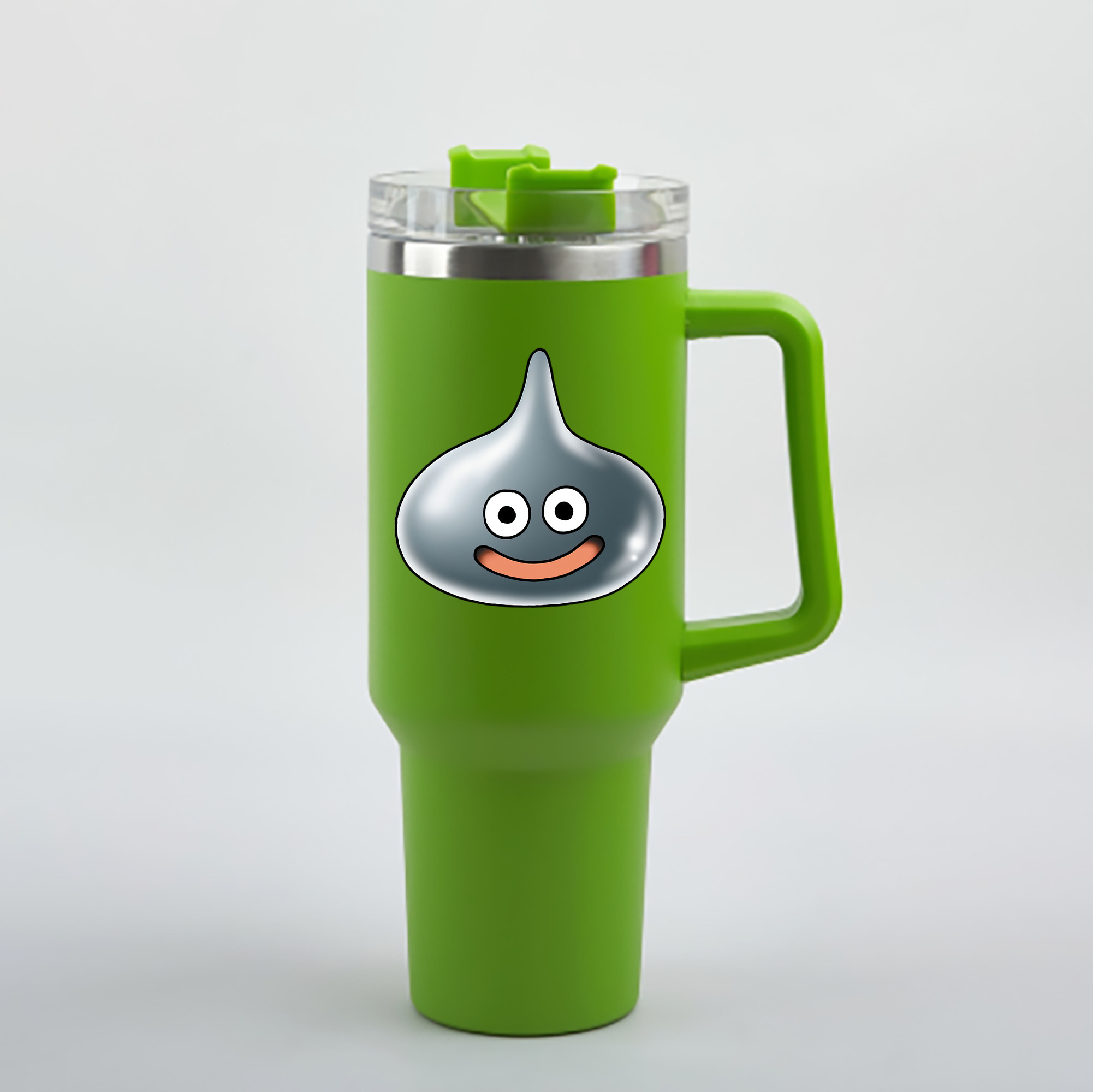 （画像用） ドラゴンクエスト Doragon Kuesuto Dragon Quest 1200mL車用タンブラー - クリスタルステッカー（プラスチックストロー付き）